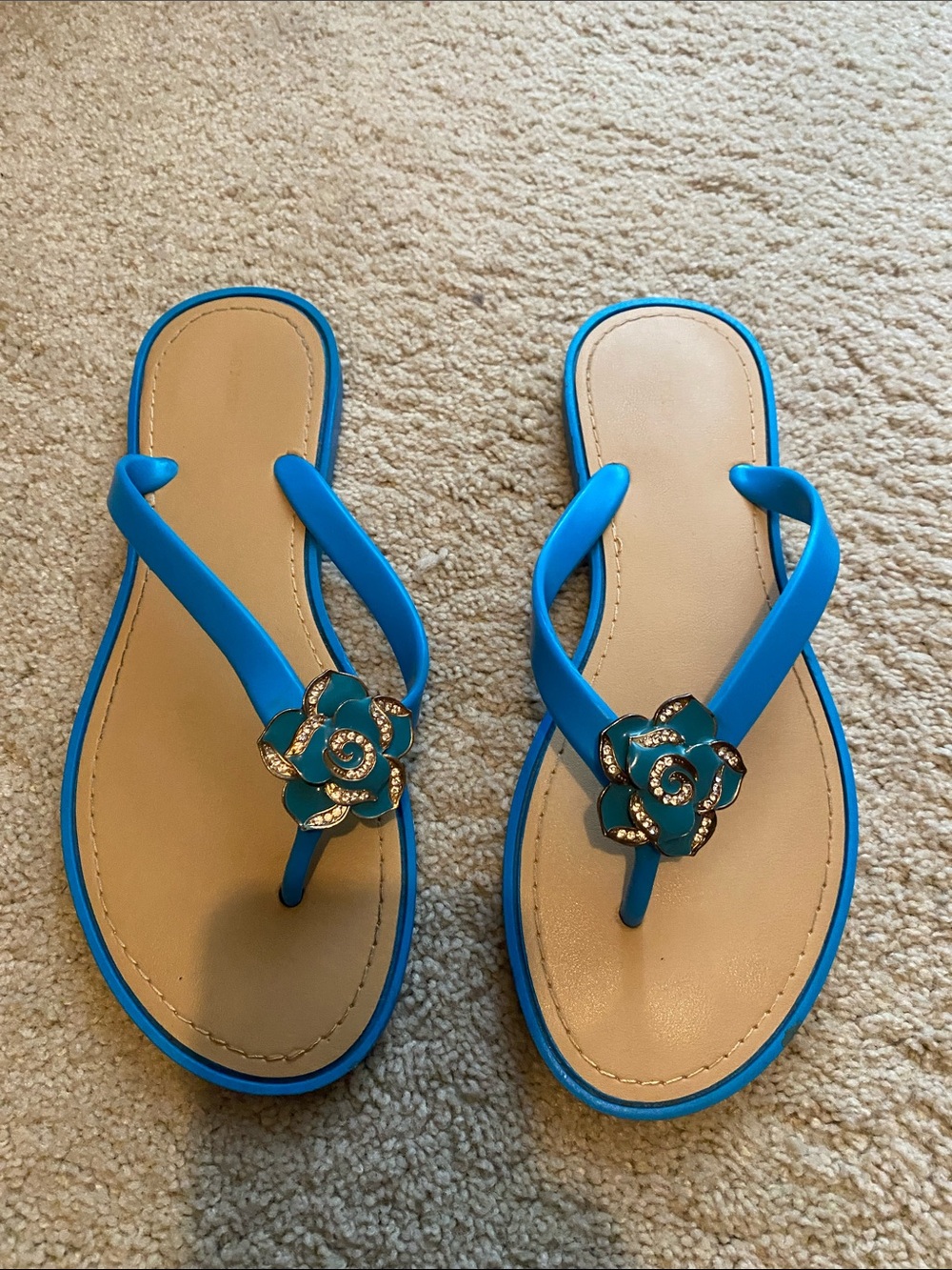 Blue sandals
